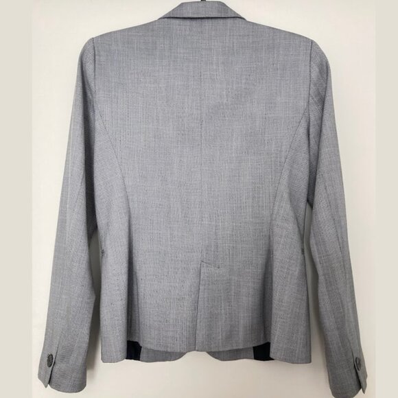 Zara Basic Tailored Grey Blazer | One Button | Fitted Classic Jacket - Picture 12 of 16